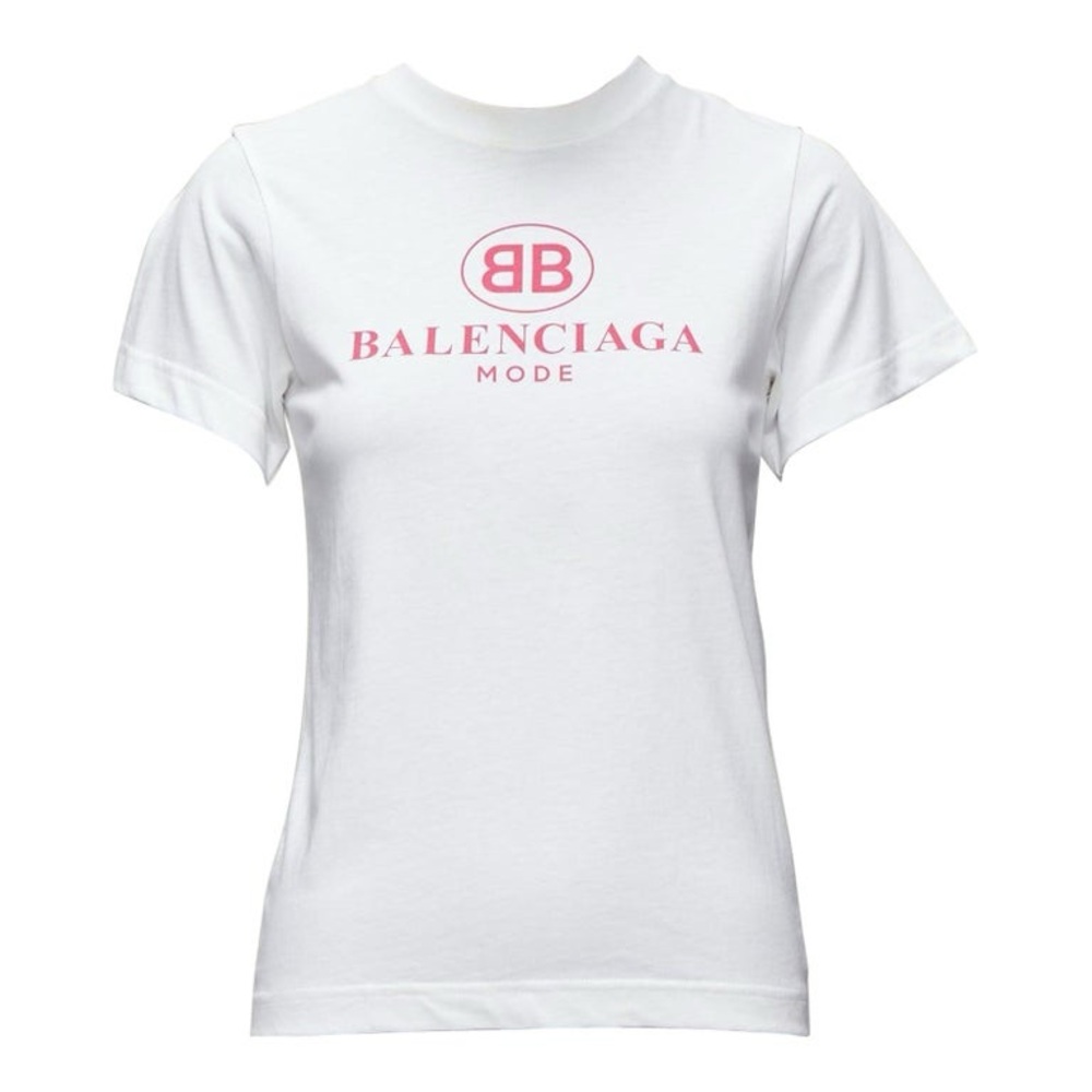 Balenciaga 2017 Mode Pink Logo T-Shirt